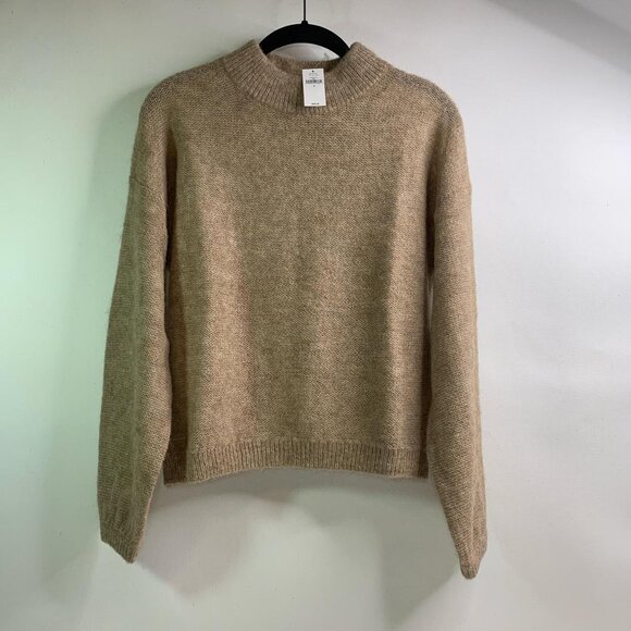 Banana Republic Cozy Tan Wool-Alpaca Sweater | Effortless Preppy Knit Pullover - Picture 7 of 8